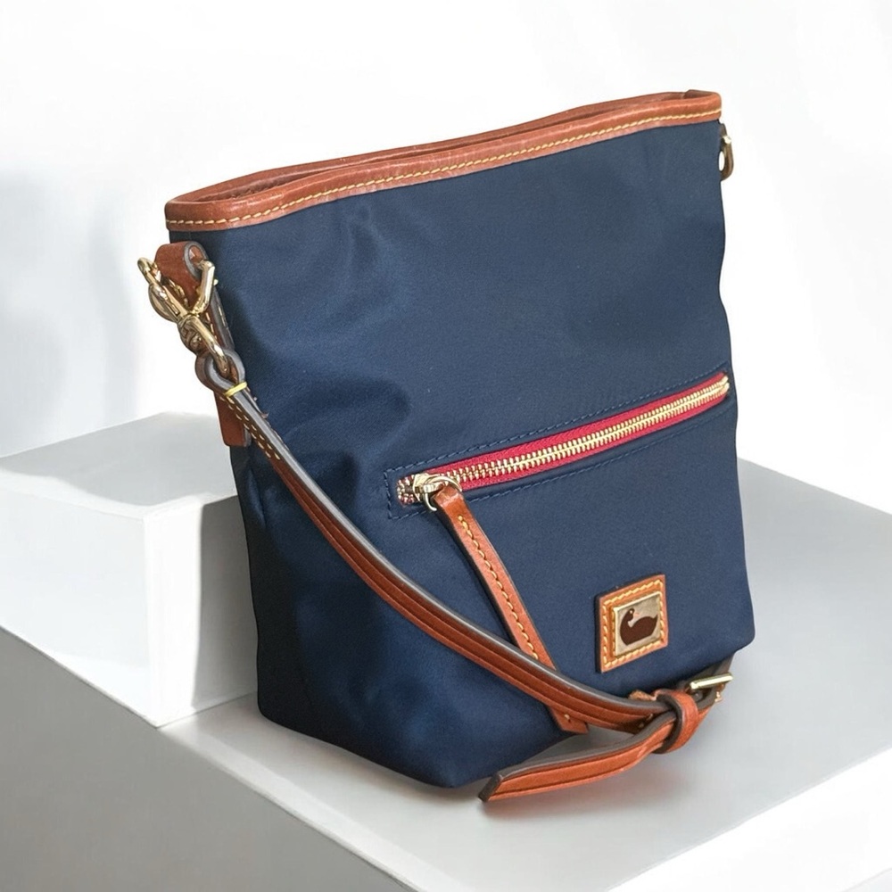 Authentic Dooney & Bourke Navy Blue Nylon Shoulder Bag Handbag! Comes with COA! - Picture 2 of 14